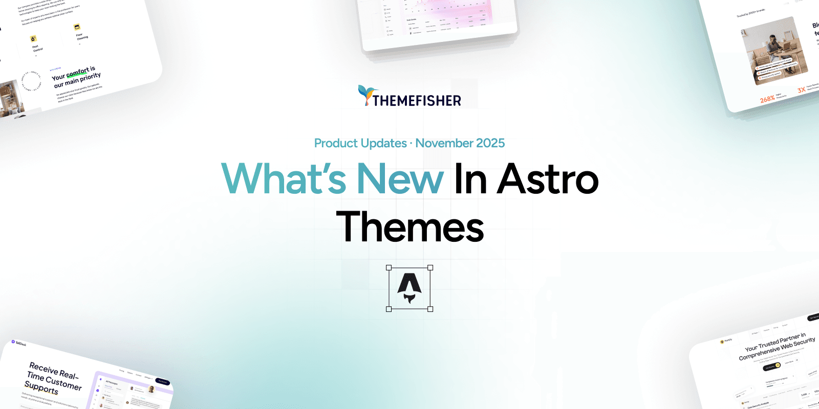 What's new in Astro Themes - November 2025 | Themefisher